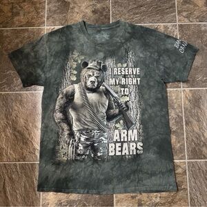 The Mountain Men's Dyed and Printed T-Shirt L Right To Bear Arms Pre-owned